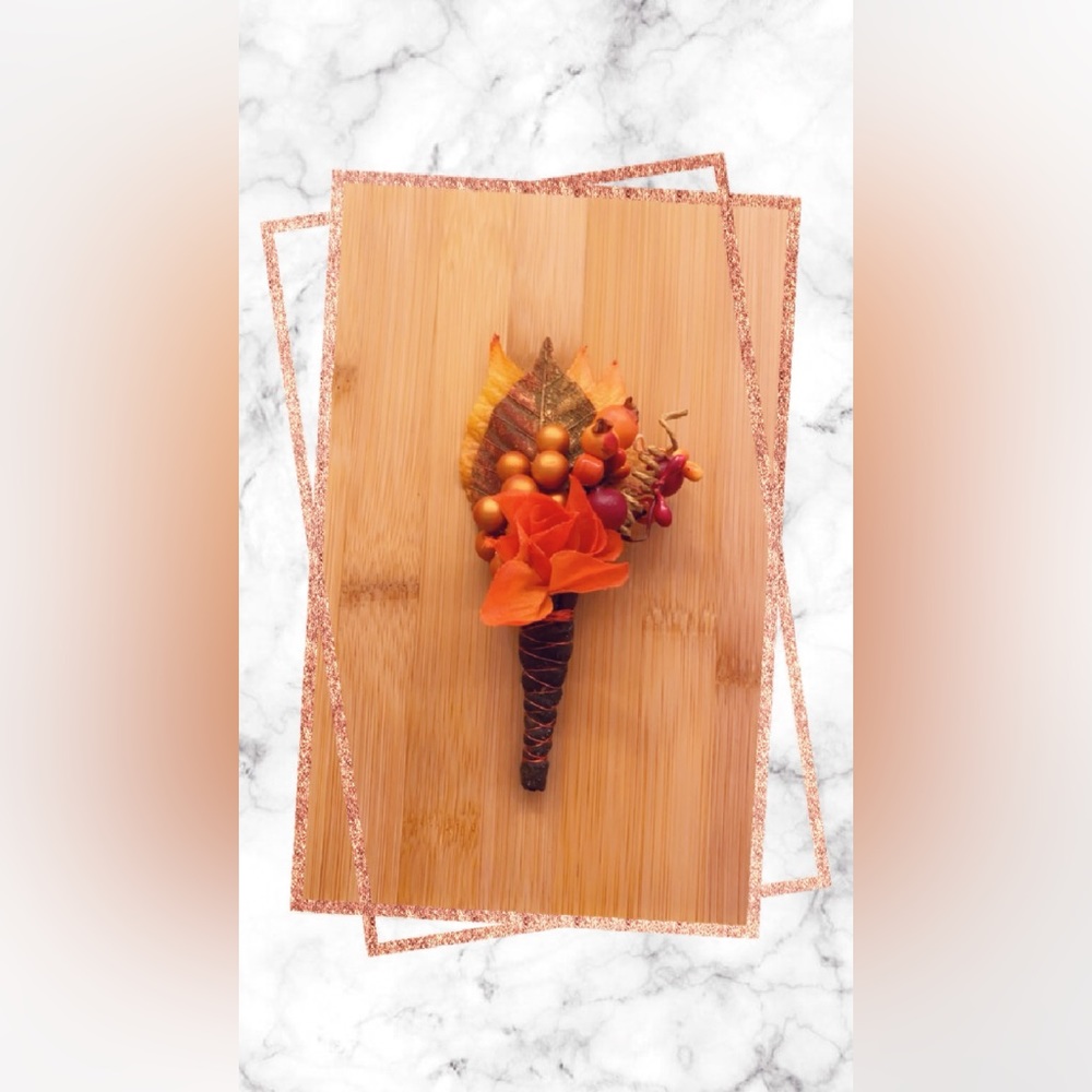 Custom Made Silk Boutonniere
